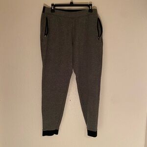 Gray Sweatpants with Black Accents